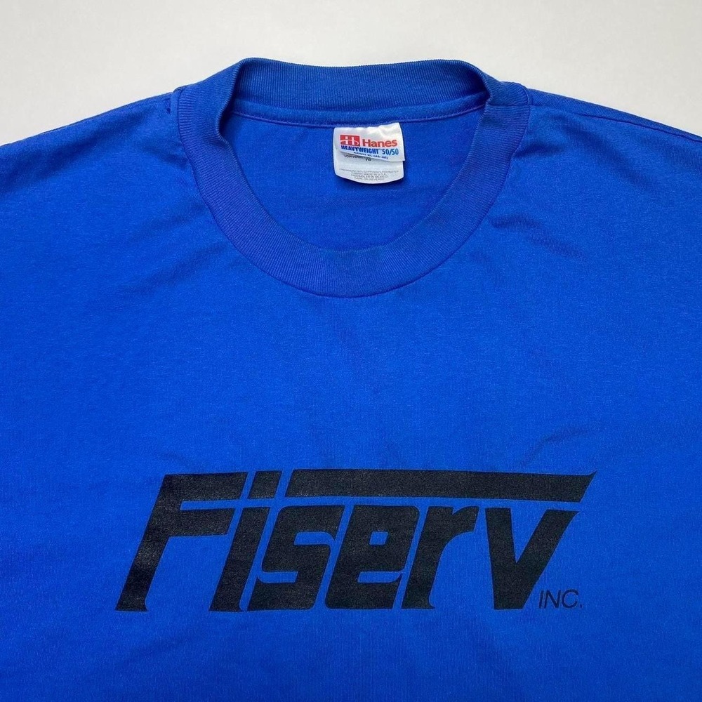 Vintage 90s Fiserv banking shirt XL